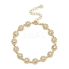 Brass Micro Pave Cubic Zirconia Link Bracelets for Women BJEW-U013-01G-07-1