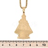 201 Stainless Steel Saint Benedict Medal Pendant Necklaces NJEW-K283-37G-3