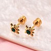 Ion Plating(IP) 304 Stainless Steel Stud Earrings EJEW-A118-16G-01-2