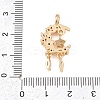 Brass Micro Pave Cubic Zirconia Pendants KK-K407-54G-3