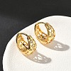 Hollow Triangle Brass Micro Pave Clear Cubic Zirconia Hoop Earrings EJEW-G452-04G-1