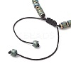 Electroplate Non-magnetic Synthetic Hematite Column & Disc Beads Braided Bead Bracelets for Women Men BJEW-JB13300-4