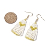 304 Stainless Steel with Glass Dangle Stud Earring EJEW-MZ00179-02-3