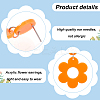 6 Pairs 6 Colors Flower Acrylic Dangle Stud Earrings with Steel Iron Pins for Women EJEW-AN0004-03-3