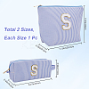 Letter S Polyester Makeup Storage Bag AJEW-WH20001-73B-2