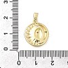 Brass Micro Pave Cubic Zirconia Pendants KK-P336-07G-3