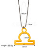 Punk Style 304 Stainless Steel Twelve Constellations Pendant Necklaces with Stainless Steel Tone Box Chains WGE8D8E-01-1