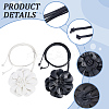 2Pcs 2 Colors Flower PU Leather Wrap Waist Belts for Women AJEW-CL0003-24-6