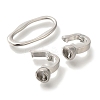 Brass Fold Over Clasps KK-K389-010P-2