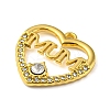 Ion Plating(IP) Real 18K Gold Plated 304 Stainless Steel Rhinestone Pendants STAS-P341-08G-01-2
