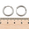 Tarnish Resistant 304 Stainless Steel Hoop Earrings EJEW-P177-P-08-4