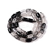 Natural Black Tourmalinated Quartz Beads Strands G-G980-47-3