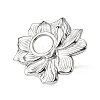 Adjustable 304 Stainless Steel Open Cuff Ring Components X-STAS-P403-01G-P-1