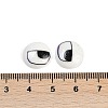 White and Black Flat Round Cartoon Resin Cabochons LS-CRES-Q009-01C-2