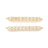 Rack Plating Brass Micro Pave Cubic Zirconia Connestor Charms KK-D073-03G-01-NR-1