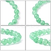 Dyed Natural Green Aventurine Beads Stretch Bracelets X-BJEW-Q305-5