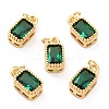 Real 18K Gold Plated Brass Inlaid Cubic Zirconia Charms LS-ZIRC-L100-075G-02-1