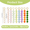 18Pcs 9 Color Natural & Dyed Malaysia Jade Pendants PALLOY-FH00131-2