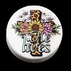 Flat Round Food Grade Eco-Friendly Silicone Focal Beads LS-SIL-Q017-03C-1