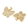 Brass Micro Pave Clear Cubic Zirconia Pendants KK-C109-01G-2