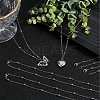 SUNNYCLUE 12Pcs 304 Stainless Steel Satellite Chain Necklaces Set NJEW-SC0001-14A-4