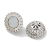 Rack Plating Round Brass Micro Pave Clear Cubic Zirconia Magnetic Clasps KK-L224-068P-3