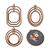 9Pcs 9 Style Plastic Cross Stitch Embroidery Hoops FIND-DC0004-90-8