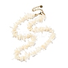 Boho Synthetic Coral Strip Beaded Necklaces NJEW-H047-11G-2