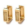 304 Stainless Steel Rectangle Hoop Earrings EJEW-D331-15G-2