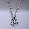Halloween Skull Spider Stainless Steel Pendant Twisted Chain Necklaces WGFDFDE-01-2