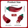 Chili Shape Plastic Needle Storage Case AJEW-WH20077-007-2