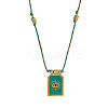 Brass and Enamel Pendant Necklaces FS-WG2CA9F-16-1