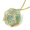 304 Stainless Steel Macrame Pouch Braided Gemstone Holder NJEW-JN04468-08-4