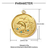 304 Stainless Steel Rhinestone Pendants STAS-OY010-23G-2