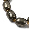 Natural Pyrite Beads Strands G-Z131-D01-02-4
