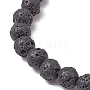 Natural Lemon Jade with Natural Lava Rock Beaded Stretch Bracelets for Women BJEW-JB11130-06-4