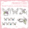 42Pcs 7 Colors Alloy Glass Cabochons MRMJ-SC0001-18-2