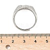 Brass Micro Pave Cubic Zirconia Cuff Rings for Women RJEW-A069-13P-03-5