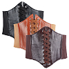 BENECREAT 3Pcs 3 Style Imitation PU Leather Wide Elastic Corset Belt DIY-BC0012-32-1