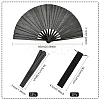 1Pc Bamboo with Oxford Fabric Glitter Powder Folding Fans AJEW-SP0003-77B-2
