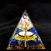 Viking Rune Symbol-Water Orgonite Pyramid Resin Display Decorations DJEW-PW0006-02R-1