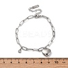 304 Stainless Steel Charm Bracelets STAS-D152-01P-4