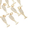 SHEGRACE Brass Clear Cubic Zirconia Charms XGRQ3P578-631G-1