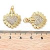 Rack Plating Brass Micro Pave Cubic Clear Zirconia Pendants KK-M280-12G-3