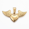 304 Stainless Steel Pendants X-STAS-H372-38G-1