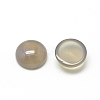 Natural Gray Agate Cabochons X-G-R416-16mm-15-2