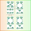 4PCS 2 Styles PVC Stickers Dazzling Color Window Stickers 3D Laser Heart Shaped Electrostatic Glass Window Stickers JX829A-2
