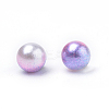 Rainbow Acrylic Imitation Pearl Beads LS-OACR-R065-4mm-A13-2