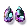 Faceted Teardrop Glass Pendants GLAA-O008-A21-3