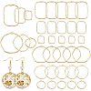 48Pcs 2 Style Alloy Open Back Bezel Pendants PALLOY-CA0002-29-1-1